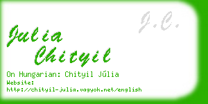 julia chityil business card